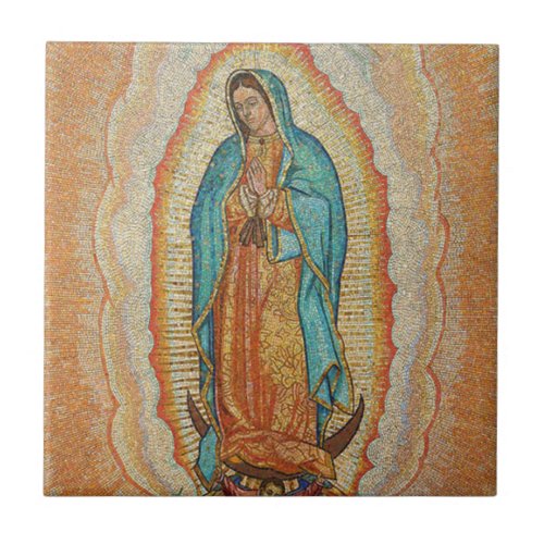 Our Lady Of Guadalupe Version Ceramic Tile