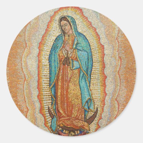 Our Lady Of Guadalupe Version Classic Round Sticker