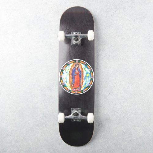 Our Lady of Guadalupe Vibrant Color Stained Glass  Sticker