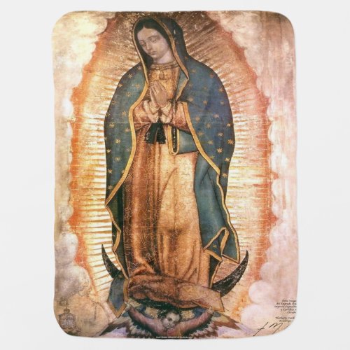 Our Lady Of Guadalupe Vintage Baby Blanket