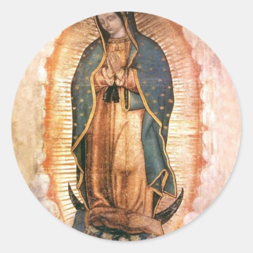 Our Lady Of Guadalupe Vintage Classic Round Sticker