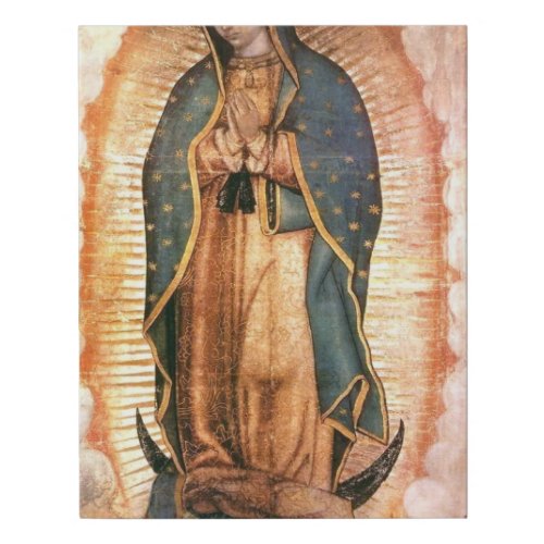 Our Lady Of Guadalupe Vintage Faux Canvas Print