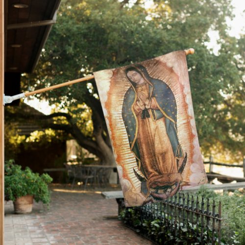 Our Lady Of Guadalupe Vintage House Flag