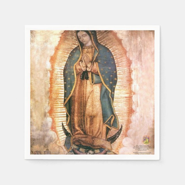 Our Lady Of Guadalupe Vintage Napkins (Front)