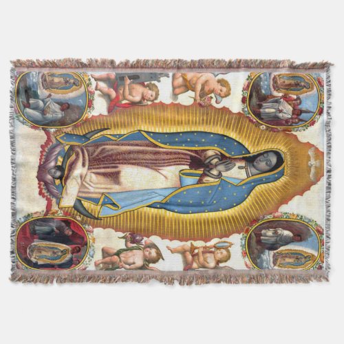 Our Lady of Guadalupe Virgin Apparitions Blanket