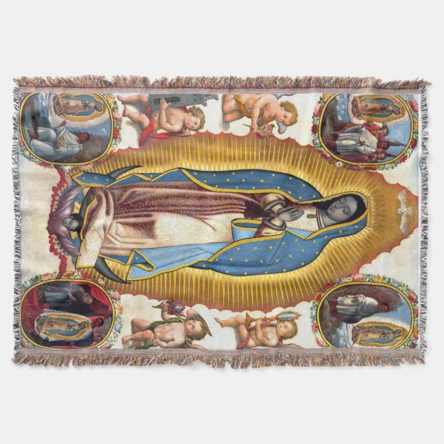 Our Lady of Guadalupe Virgin Apparitions Blanket (Front)