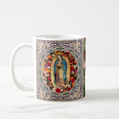 Our Lady of Guadalupe Virgin Mary Catholic Lace Coffee Mug