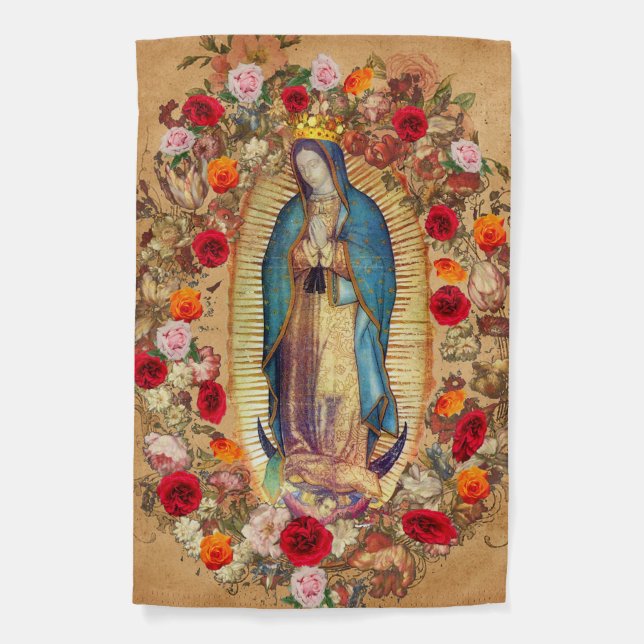 Our Lady of Guadalupe Virgin Mary Catholic Mexico  Garden Flag (Front)