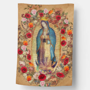 Our Lady of Guadalupe Virgin Mary Catholic Mexico  House Flag