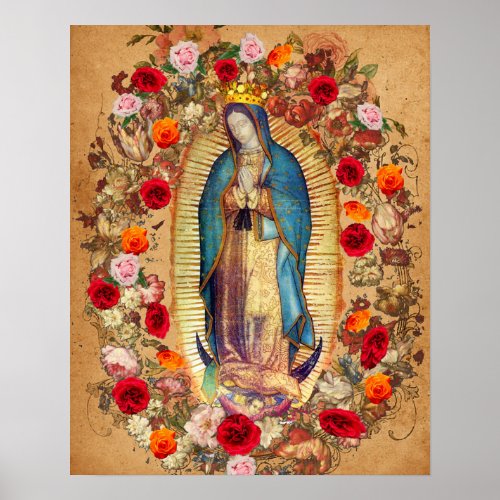 Our Lady of Guadalupe Virgin Mary Catholic Mexico Poster