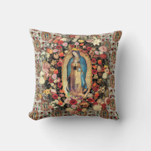 Our Lady of Guadalupe Virgin Mary Catholic Saint Throw Pillow
