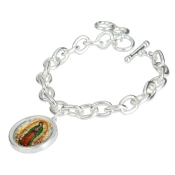 Our Lady Of Guadalupe Virgin Mary Charm Chaplet Bracelet by Frasure_Studios at Zazzle