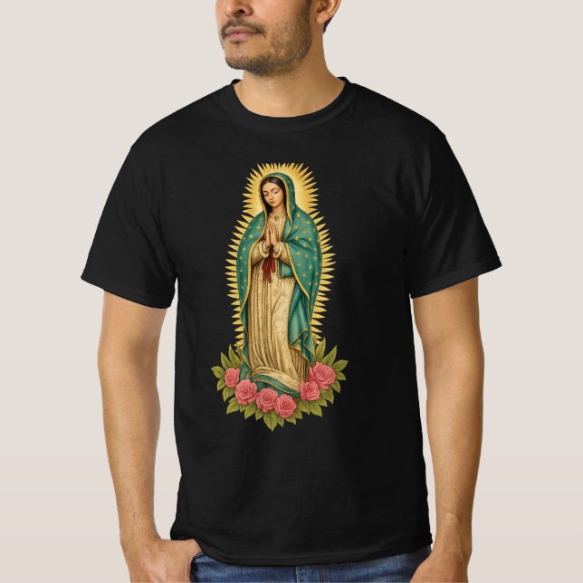 Our Lady of Guadalupe : Virgin Mary Christian T-Shirt (Front)