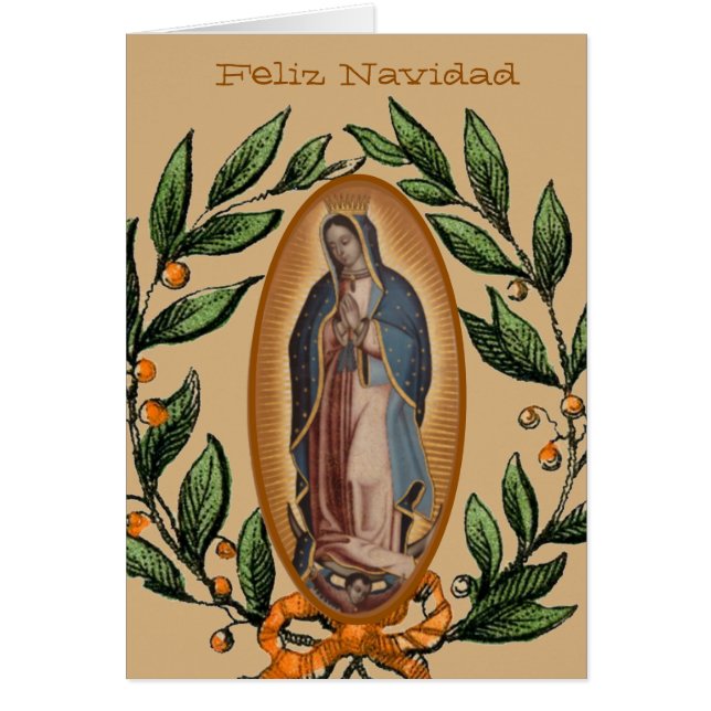 Our Lady of Guadalupe Virgin Mary Feliz Navidad (Front)
