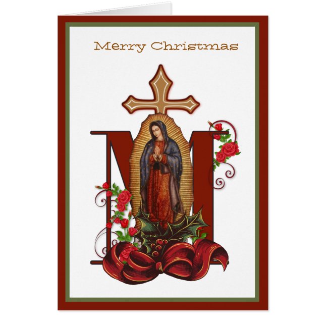 Our Lady of Guadalupe Virgin Mary Feliz Navidad (Front)