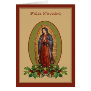 Our Lady of Guadalupe Virgin Mary Feliz Navidad Cards