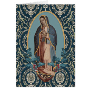 Our Lady of Guadalupe Virgin Mary Feliz Navidad Cards