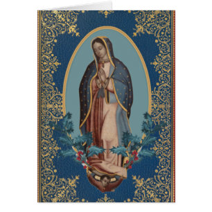Our Lady of Guadalupe Virgin Mary Feliz Navidad Cards