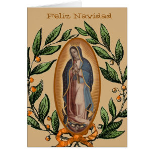 Our Lady of Guadalupe Virgin Mary Feliz Navidad Cards