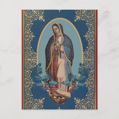 Our Lady of Guadalupe Virgin Mary Feliz Navidad Postcard