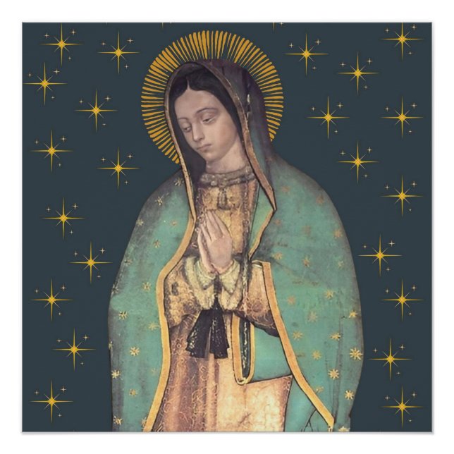 Our Lady of Guadalupe Virgin Mary Glossy Poster (Front)