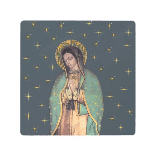 Our Lady of Guadalupe Virgin Mary Metal Art Square