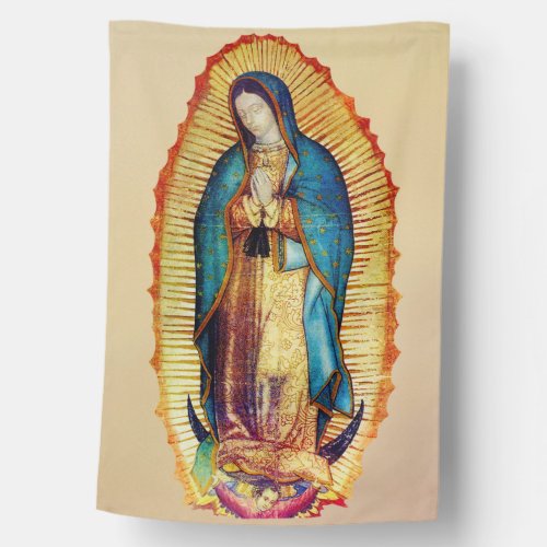 Our Lady of Guadalupe Virgin Mary Poster House Flag
