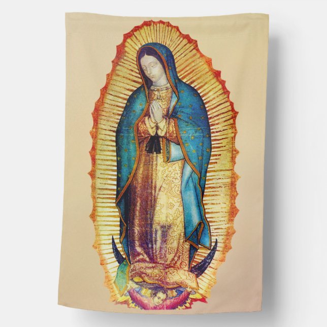 Our Lady of Guadalupe Virgin Mary Poster House Flag (Front)