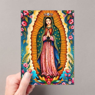Our Lady of Guadalupe Virgin Mary Praying For You Acrylic Invitations