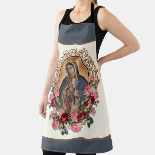 Our Lady of Guadalupe Virgin Mary Roses Apron