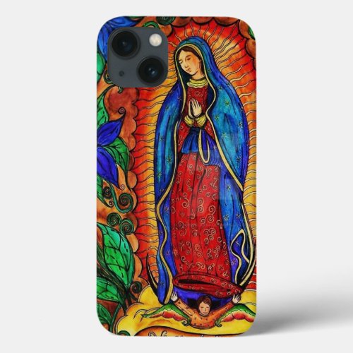 Our Lady of Guadalupe Virgin Mary Vibrant Color iPhone 13 Case