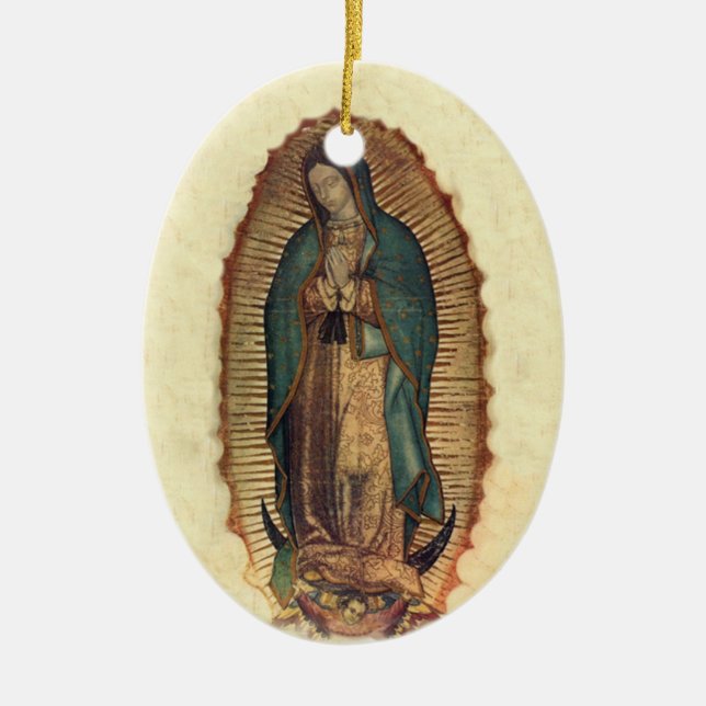 Our Lady of Guadalupe Virgin of Guadalupe Ceramic Ornament (Front)