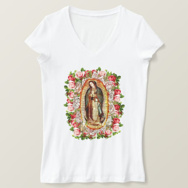 Our Lady of Guadalupe,VIRGIN OF GUADALUPE T-Shirt (Design Front)