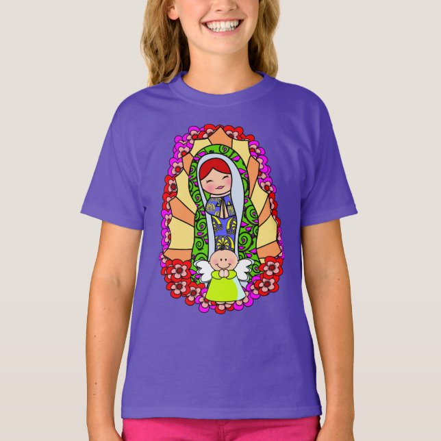 Our Lady of Guadalupe,VIRGIN OF GUADALUPE T-Shirt (Front)
