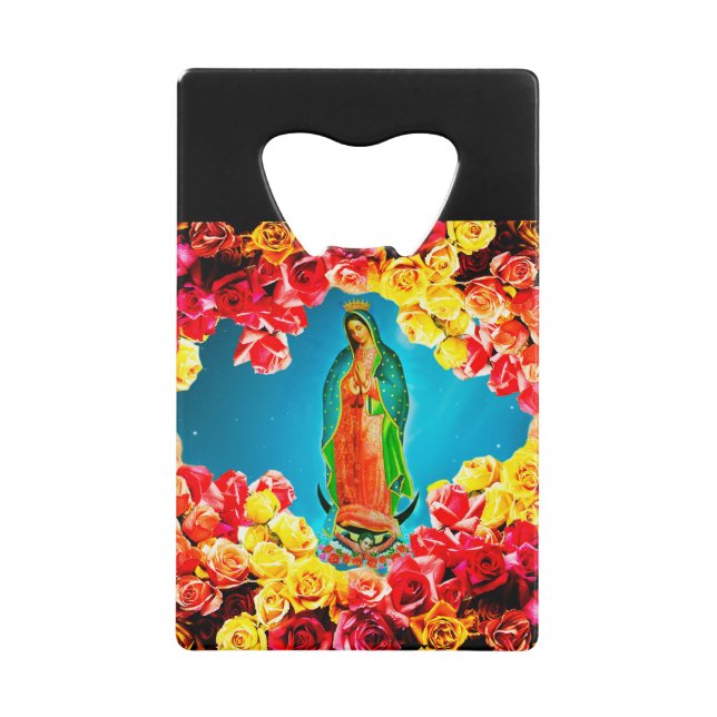 Our Lady of Guadalupe Wallet Size Beer Can Opener (Front)