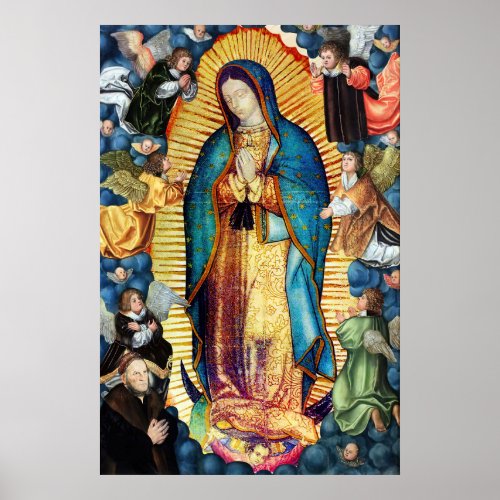 Our Lady of Guadalupe with Angels  Poster