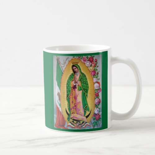 Our Lady of Guadalupe with Mexican Flag Coffe Mug