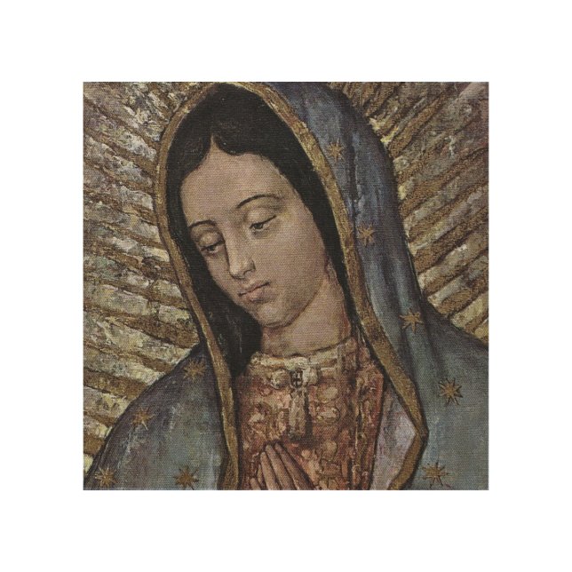OUR LADY  OF GUADALUPE WOOD WALL ART (Front)
