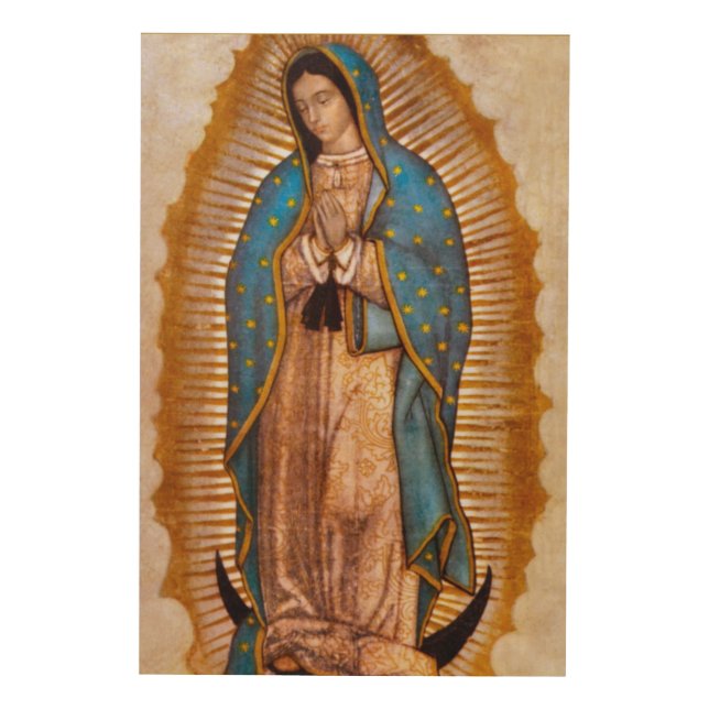 OUR LADY OF GUADALUPE WOOD WALL DECOR (Front)