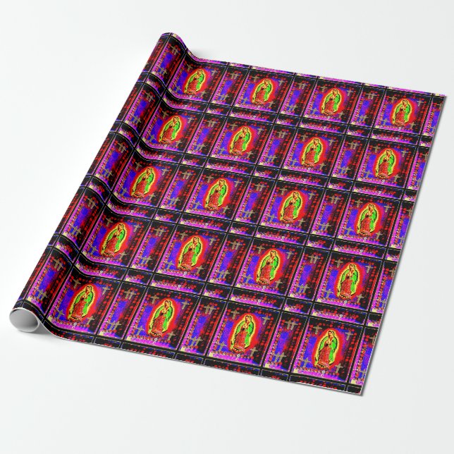 our lady of guadalupe wrapping paper (Unrolled)