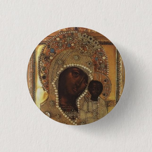 Our Lady of Kazan Button (Front)