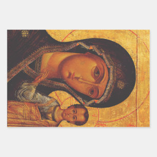 Our Lady of Kazan Orthodox Icon Wrapping Paper Sheets