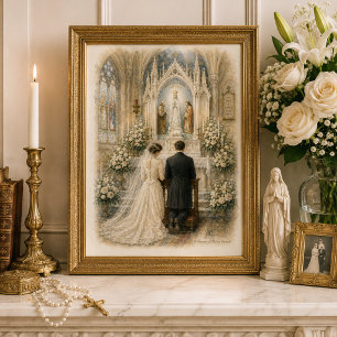 Our Lady of Knock Irish Bridal Shrine Watercolor