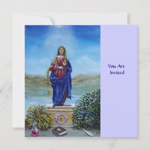 OUR LADY OF LIGHT Madonna of Immaculate Conception Invitation