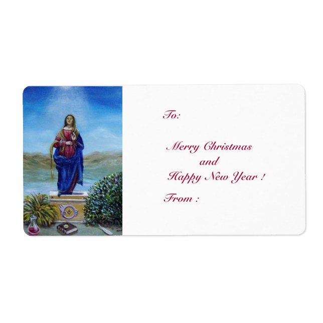 OUR LADY OF LIGHT Madonna of Immaculate Conception Label (Front)