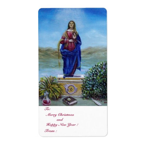 OUR LADY OF LIGHT Madonna of Immaculate Conception Label