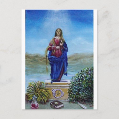 OUR LADY OF LIGHT Madonna of Immaculate Conception Postcard