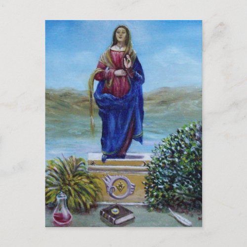 OUR LADY OF LIGHT Madonna of Immaculate Conception Postcard
