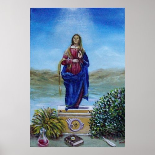 OUR LADY OF LIGHT Madonna of Immaculate Conception Poster