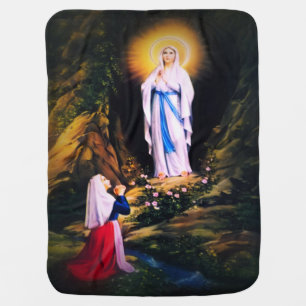 Our Lady of Lourdes Baby Blanket